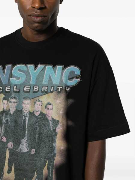 Tricouri 1989 STUDIO Printed Nsync Celebrity Crew-Neck T-Shirt Black Barbati (BM 16316997) 5