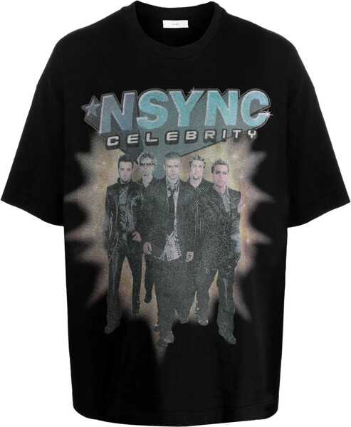 Tricouri 1989 STUDIO Printed Nsync Celebrity Crew-Neck T-Shirt Black Barbati (BM 16316997) 1