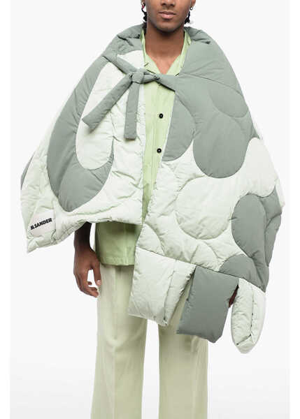 Fulare Jil Sander Sage Quilted Stole With Hood Green Barbati (BM 16317354) 1