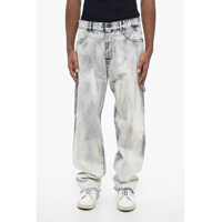 Blugi drepti Bleached Jeans With Frayed Hem 23Cm Barbati