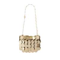 Genti de umar 'Sparkle Nano' Gold Tone Shoulder Bag With Macro Sequins In Metal Woman Femei