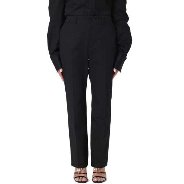 Pantaloni casual Saint Laurent Saint Laurent Cotton Pants Black Femei (BM 16329363) 2