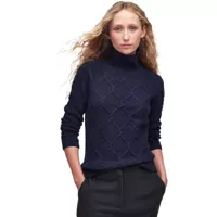 Imbracaminte Barbour Dama - Pulovere Barbour BARBOUR BURNE ROLL BLUE TURTLENECK SWEATER Blue Femei (BM 16329507) - B-mall.ro