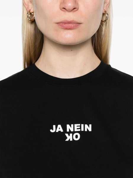Tricouri MERYLL ROGGE Meryll Rogge Ja Nein Ok Fitted T-Shirt Black Femei (BM 16332312) 5
