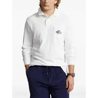 Tricouri Polo pentru Barbati - Tricouri Polo Ralph Lauren Terry White Polo Shirt With Patch Pocket On The Front And Logo Detail In Cotton Blend Man WHITE Barbati (BM 16333944) - B-mall.ro