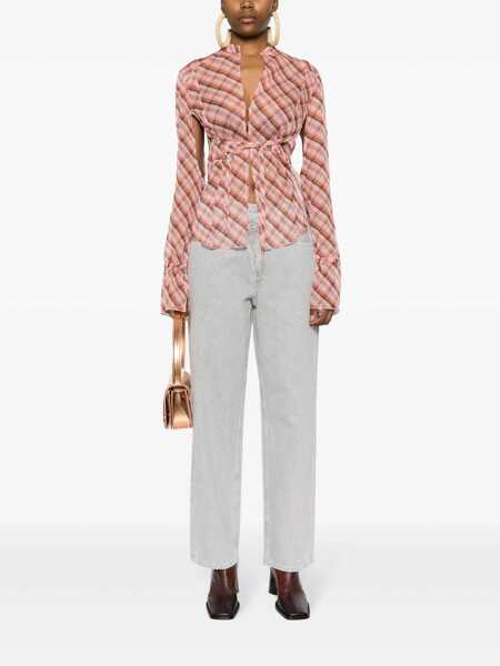 Blugi AGOLDE Agolde Criss Cross Jeans In Rain Clothing BLUE Femei (BM 16335480) 2