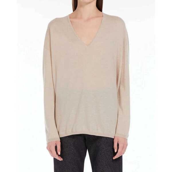 Pulovere casual Max Mara Max Mara Freccia Jumper Beige Femei (BM 16343118) 2
