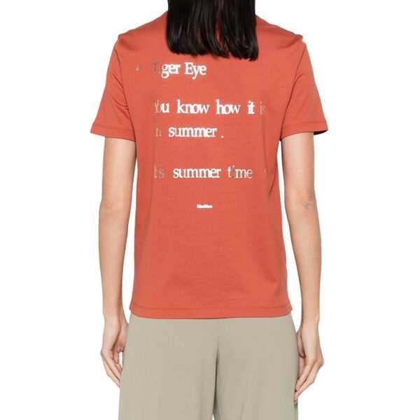Tricouri Max Mara S Max Mara Orlanda Cotton T-Shirt Orange Femei (BM 16343136) 3