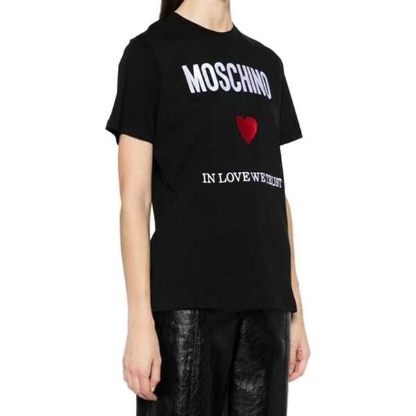 Tricouri Moschino Moschino Couture In Love We Trust T-Shirt Black Femei (BM 16343151) 2