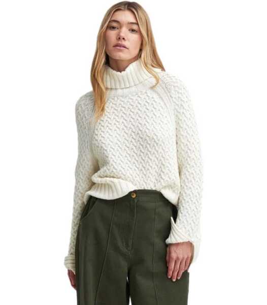 Pulovere Barbour BARBOUR MALTON ECRU TURLENECK SWEATER White Femei (BM 16343343) 3