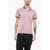 CORNELIANI 3-Button Cotton Polo Shirt With Awning Striped Pattern Red