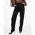 Armani Virgin Wool Straight-Fit Pants With Drawstring Black
