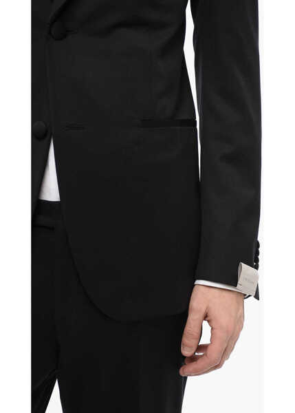 Costume CORNELIANI Virgin Wool Shawl Lapel 2-Button Suit Black Barbati (BM 16343478) 3