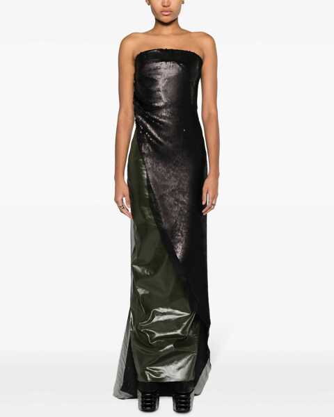 Bluze Rick Owens Luxor Sequined Strapless Long Top Black Femei (BM 16343496) 2