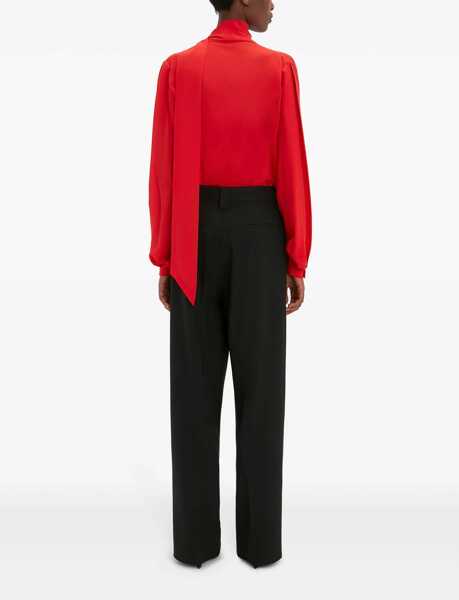 Bluze Victoria Beckham Silk Blouse With Self-Tie Detail Red Femei (BM 16343541) 4