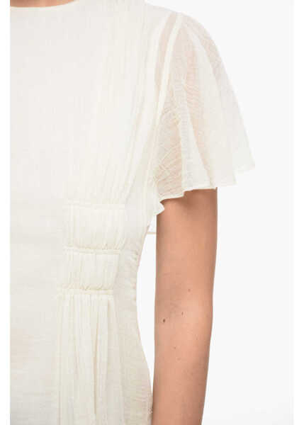 Bluze Chloe Wool Blouse With Wing Sleeves White Femei (BM 16343544) 3