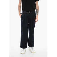 Pantaloni casual Maison Kitsune Double-Pleat Pants With Industrial Belt Barbati