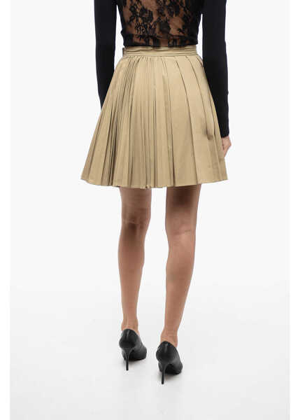 Fuste scurte Dior Wrap Pleated Skirt Beige Femei (BM 16343742) 2
