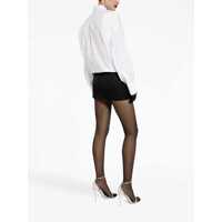 Fuste scurte Dolce & Gabbana Dama - Fuste scurte Dolce & Gabbana Cotton Blend Miniskirt With Flower Patches Black Femei (BM 16344018) - B-mall.ro