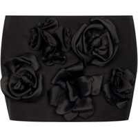 Fuste scurte Cotton Blend Miniskirt With Flower Patches Femei