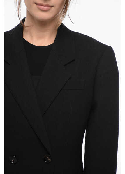 Paltoane Bottega Veneta Half-Lined Double-Breasted Coat Black Femei (BM 16344027) 3