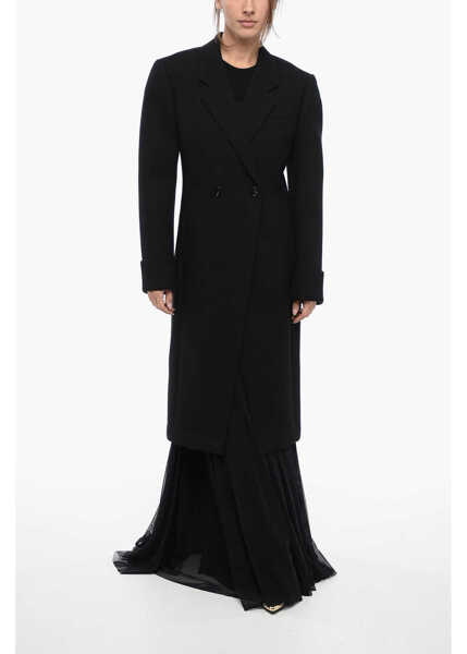 Paltoane Bottega Veneta Half-Lined Double-Breasted Coat Black Femei (BM 16344027) 4