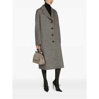 Geci Dolce & Gabbana Dama - Paltoane Dolce & Gabbana Dolce & Gabbana Single-Breasted Herringbone Wool Coat BLACK MELANGE Femei (BM 16346403) - B-mall.ro