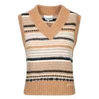 Pulovere Ganni Brown Wool Knitwear Femei