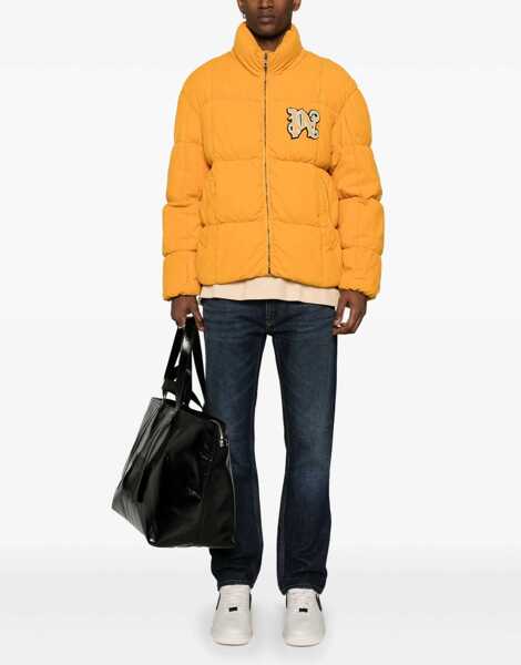 Bomber jacket Palm Angels Monogram Corduroy Puffer Jacket ORANGE Barbati (BM 16359693) 2