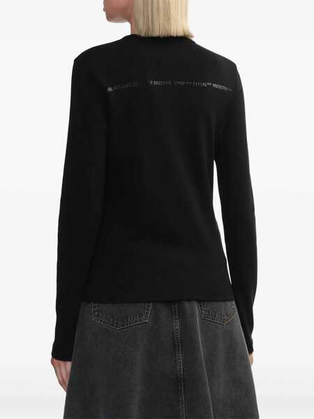 Tricouri HELMUT LANG Slim Fit T-Shirt With Logo BLACK Femei (BM 16359780) 4