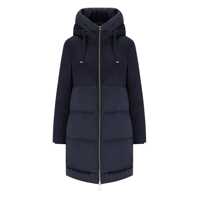 Paltoane DUNO TALIA BLUE HOODED PADDED COAT Femei