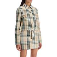 Jachete Cropped Checkered Jacket For Femei