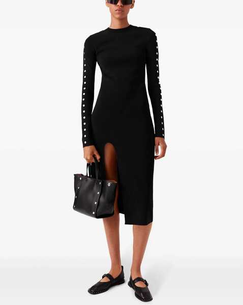 Rochii casual Stella McCartney Midi Dress With Slit BLACK Femei (BM 16369476) 2