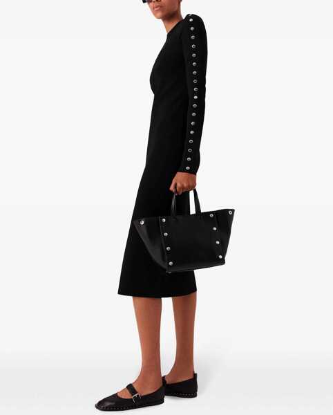 Rochii casual Stella McCartney Midi Dress With Slit BLACK Femei (BM 16369476) 3