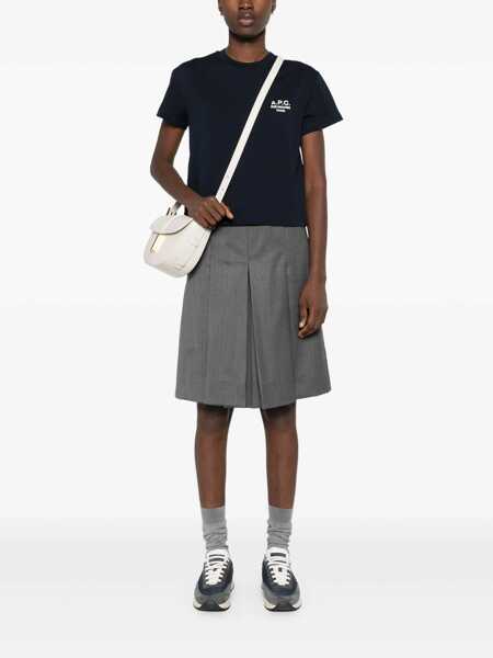 Topuri A.P.C. A.P.C. Boxy Rue Madame Cotton Crew-Neck T-Shirt BLUE Femei (BM 16376121) 3