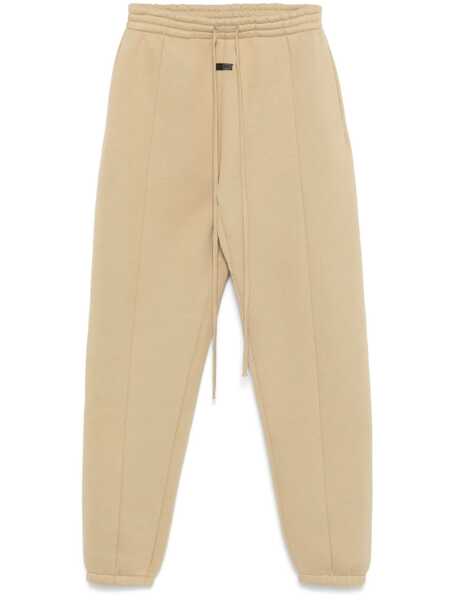 Pantaloni FEAR OF GOD Forum Beige Pants With Elastic Drswstring Waist And Logo Patch On The Front In Cotton Blend Man Beige Barbati (BM 16376301) 1