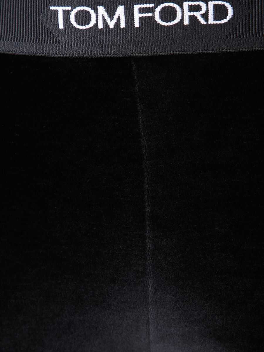 Pantaloni scurti Tom Ford Tom Ford Logo Velvet Leggings Black Femei (BM 16376847) 6