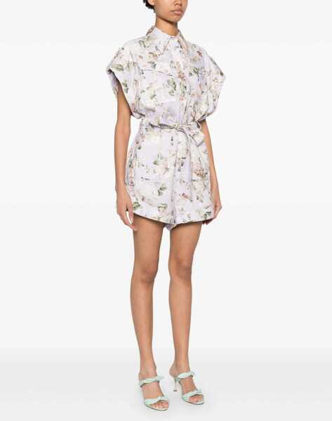 Salopete ZIMMERMANN Acacia Pocket Playsuit LILAC FLORAL Femei (BM 16377801) 3