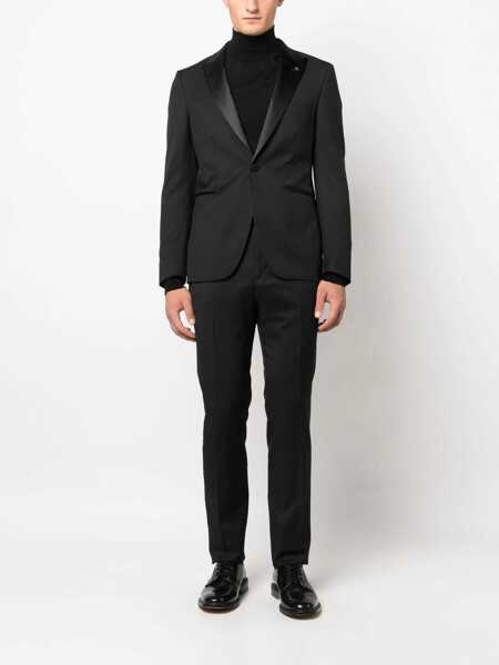 Costume Tagliatore Tagliatore Virgin Wool Three-Piece Set Black Barbati (BM 16393218) 2