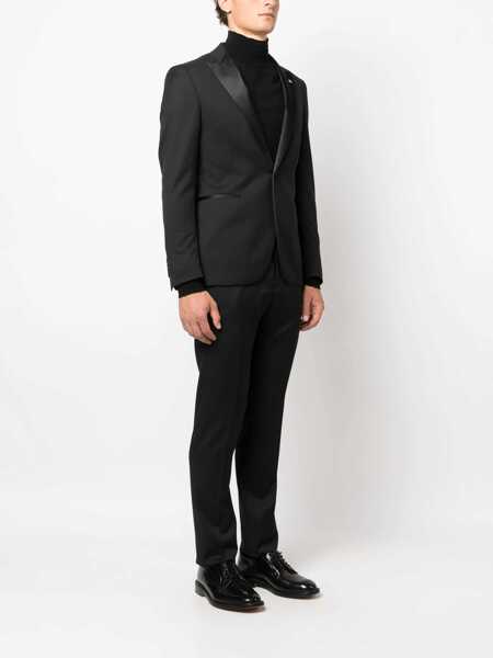 Costume Tagliatore Tagliatore Virgin Wool Three-Piece Set Black Barbati (BM 16393218) 3