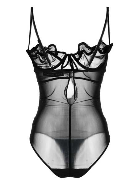 Body-uri Y/PROJECT Y/Project Tulle Bodysuit Black Femei (BM 16393902) 2