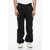 CULTURA Cotton Cargo Pants With Golden Button Black