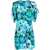 Stella McCartney Silk Floral Dress With Pleat Detail Light Blue
