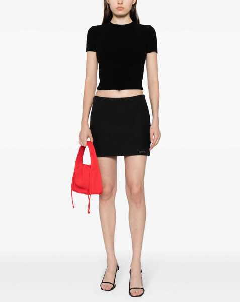 Tricouri Alexander Wang Jacquard Logo T-Shirt BLACK Femei (BM 16394703) 2