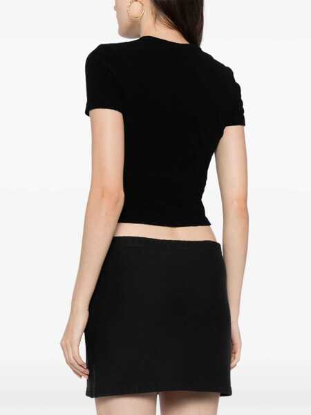 Tricouri Alexander Wang Jacquard Logo T-Shirt BLACK Femei (BM 16394703) 4