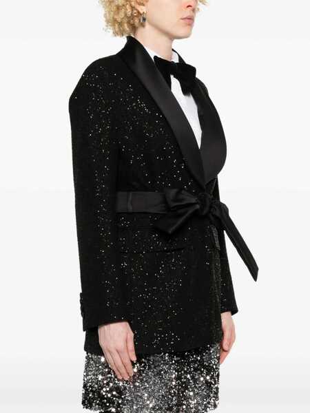 Sacouri Max Mara Max Mara Pau Sequin Blazer Black Femei (BM 16399314) 3