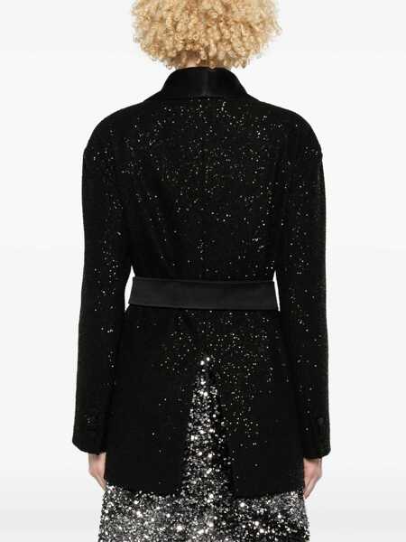 Sacouri Max Mara Max Mara Pau Sequin Blazer Black Femei (BM 16399314) 4