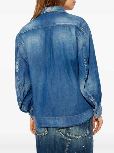 Camasi DSQUARED2 DSQUARED2 Shirts BLUE Femei (BM 16399782) 4