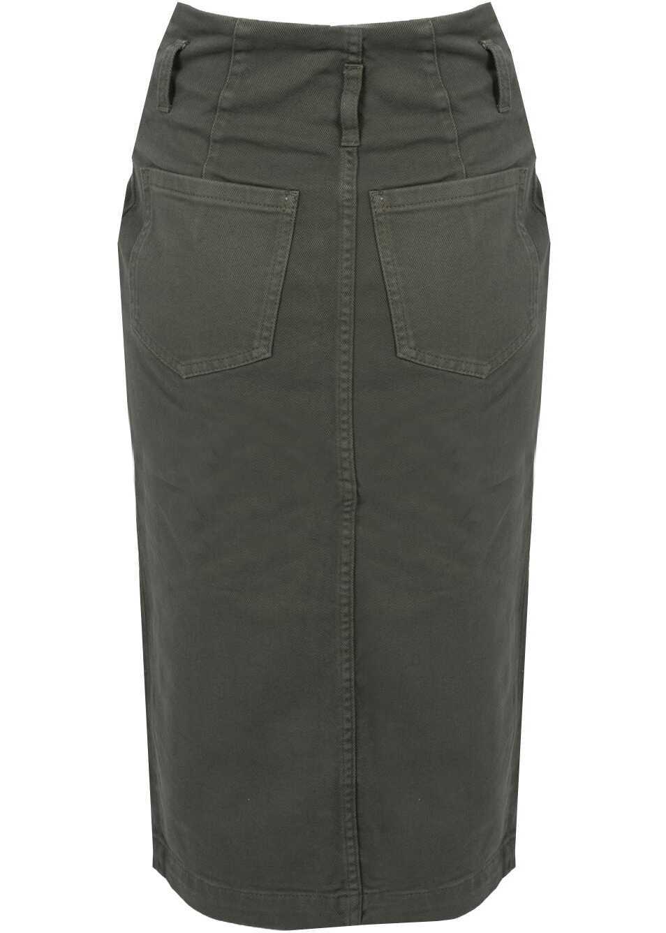 Fuste casual Pinko Rockford 1 1J10V7 Wojskowa Ziele Femei (BM 16400646) 4