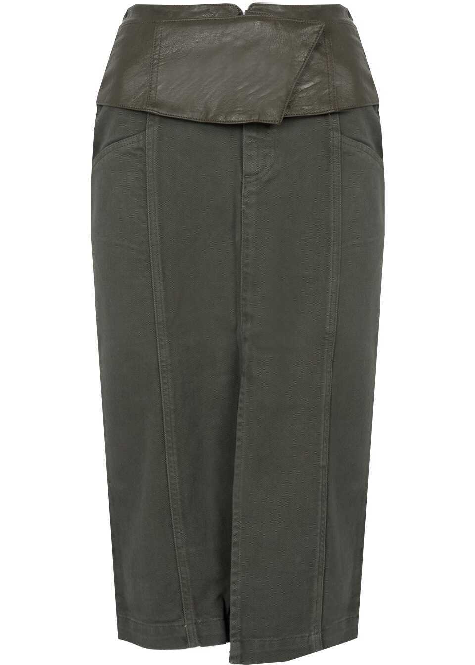 Fuste casual Pinko Rockford 1 1J10V7 Wojskowa Ziele Femei (BM 16400646) 5